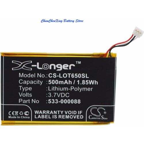 Cameron Sino 500mAh Battery 1506, 533-000088, AHB303450 for Logitech Touchpad T650, MX Master, please note the connector