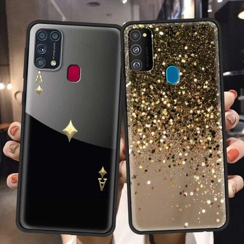 Ace Of Diamonds In Gold Art Phone Fundas For Samsung M51 M31s M31 Prime M30s M21 M11 F41 M01 A9 A7 2018 Coque