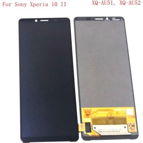 Original For Sony Xperia 10 II Lcd Screen Display Touch Glass Digitizer Assembly Replacement Parts Full lcds XQ-AU51 XQ-AU52
