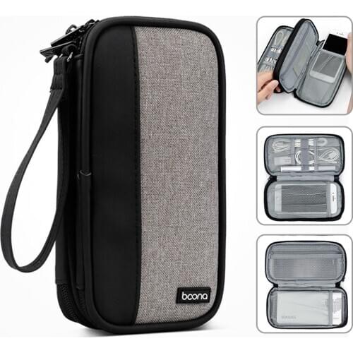 Double Layer Electronic Organizer Bag, Travel Gadget Bag For USB Cable, SD Card, Hard Drive, Power Bank, Chargers etc