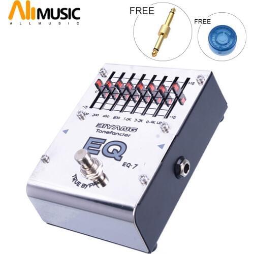 Biyang ToneFancier Series EQ-7 7 Bands Graphic Equalizer EQ Electric guitar Pedal True Bypass With gold pedal Connector