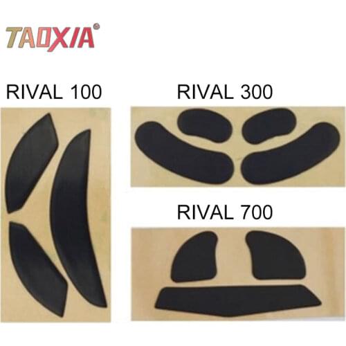 Good Package Thickness 0.6mm Black Non-slip Stickers Fluorocarbon MousePad For RIVAL 100 300 700 Foot Pad