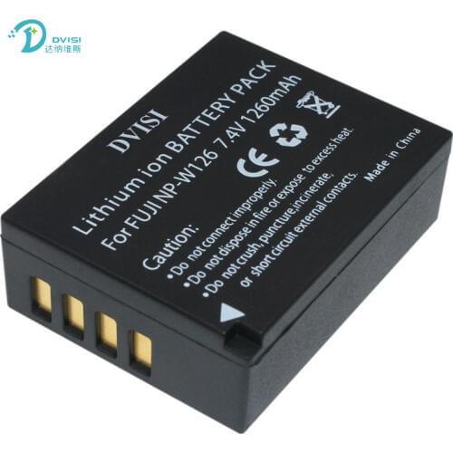 DVISI 1260mAh 7.4V NP-W126 NPW126 Camera Battery for Fujifilm FinePix HS30EXR HS33EXR X-Pro1 X-E1 X-E2 X-M1 X-A1 X-A2 X-T1 X-T10
