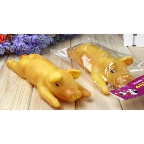 Evade Glue Roast Pork Toys Pet Soft Plastic Long Pig Unisex Squeeze-sounding Dabbling Toy Latex 2021