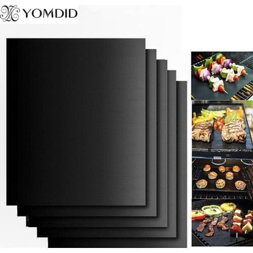 Reusable No Stick BBQ Grill Mat Cooking Baking Easy Clean Grilling Fried Sheet Portable Outdoor Picnic Barbecue Tool BBQ pad