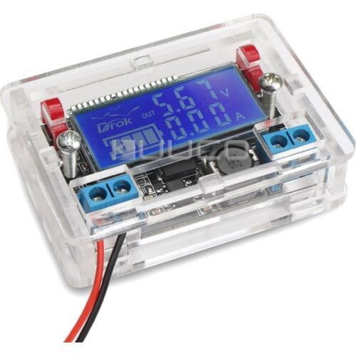 Power Supply Module DC5~23V to 0~16.5V 3A Buck Converter Adjustable Voltage Regulator/Adapter/Charger+Dual Display Digital Meter