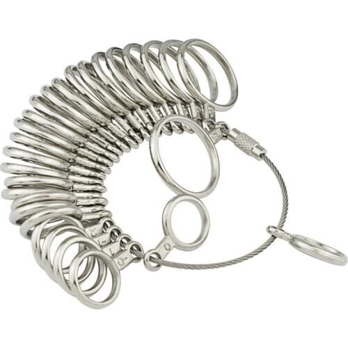 Metal ring size set measuring ring belt ring mandrel size ruler finger size measuring stick ring jewelry tool set