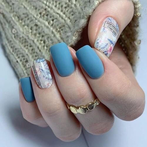 2021 New 3D Nail Art Stickers Bohemia Pink Flower Leave Image Nails Stickers For Nails Sticker Decorations Manicure Z0407-4