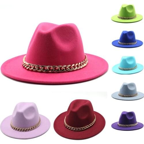 Fedora Hats Mens Hats Women Felt Jazz Ring Buckle Accessories Panama Fedora Hats шляпаженская