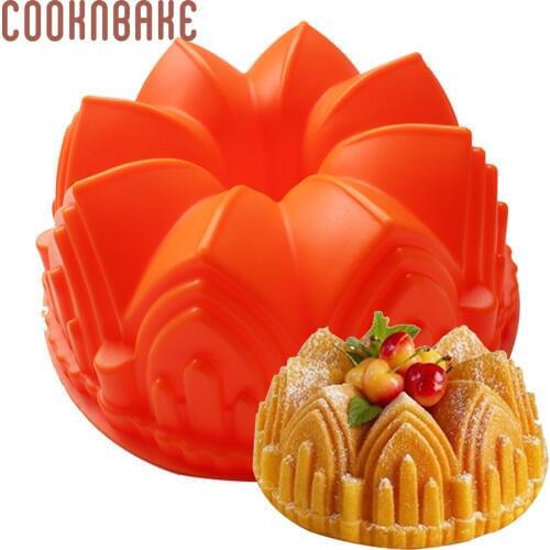 Castle Silicone Big Cake Mold 3D Cake Decorating Tools Large Bakeware Baking Pastry Mould Birthday Bread Fondant DIY Tool
