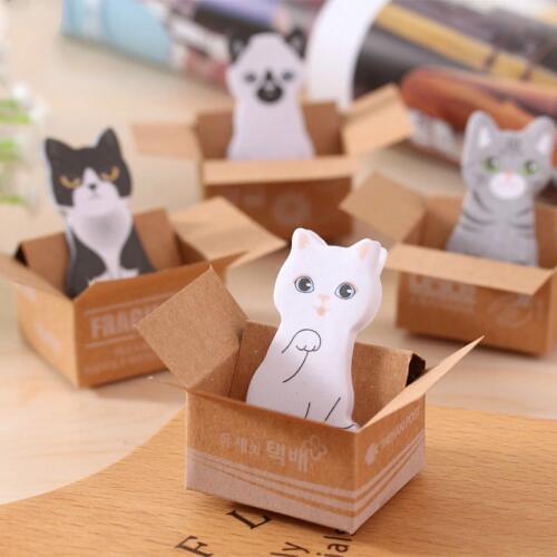30Sheets/Set Kawaii Cat Diary Memo Pad Sticky Notes Cute Paper Planner Scrapbooking Stickers Stationery School Supplies
