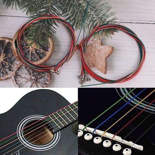 6Pcs Acoustic Guitar Strings for Classic Guitar Stainless Steel Guitar Strings Folk Guitar Parts Accessories