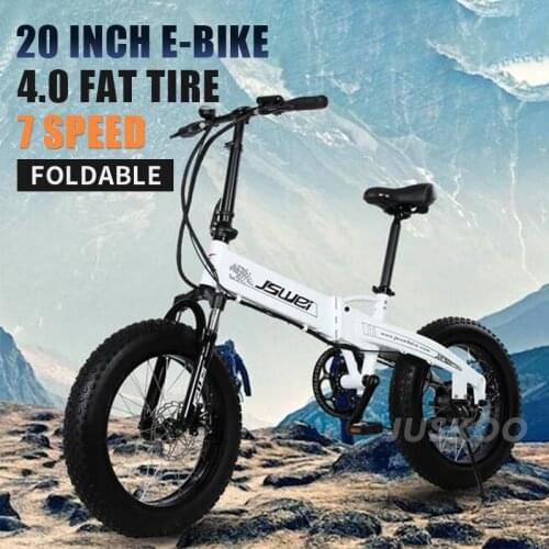 Electric Bike 350W 48V Mountain eBike Shock Absorber Beach Snow Bicycles 20x4 Inch for Men&Women&kids Folding Mini Offroad bike