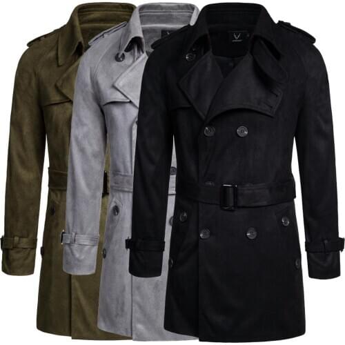 Mens Woolen Windbreaker Designer Jacket For Men Windbreaker Brand Outwear Long Sleeves Double Breasted Luxury Mid-length Coat