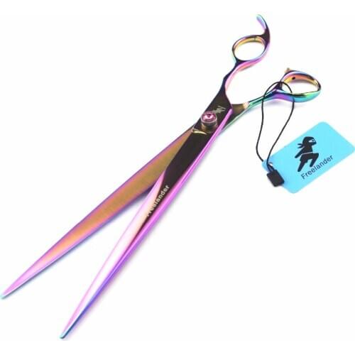 Freelander 10 inch Japan 440Cmulti-color pet scissors for pet grooming scissors