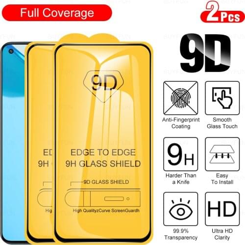 2Pcs 9D Full Glues Tempered Protective Glass Film For OnePlus 9R Phone Screen Protector For One+ 9 8T Nord 2 N10 N100 N200 CE 5G