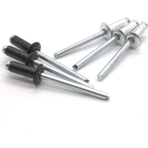 25-50PCS M2.4 M3 M3.2 M4 M5 Pop Rivets black or sliver Aluminium Mushroon Head Break Mandrel Blind Rivets Nail