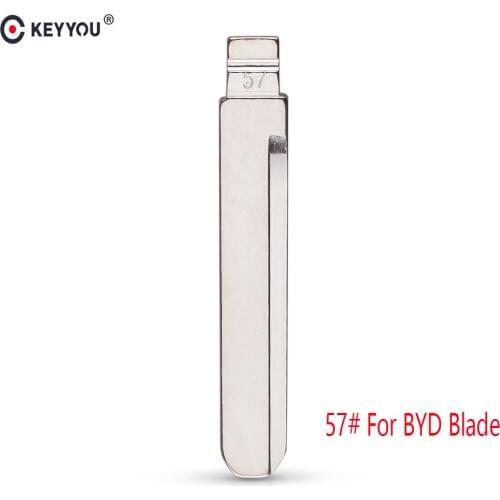 KEYYOU 57# Replacement Flip Remote Key Blade Car Key blank For BYD F3 Remote Key (Left Slot)
