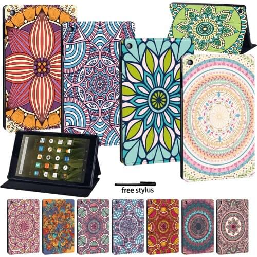 For Amazon Fire 7/Fire HD 8/HD 8 Plus/Fire HD 10/ Tablet Leather Pu Scratch Resistant Protective Case Cover