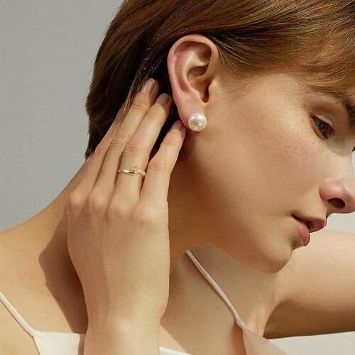 GN Pearl Opening Adjustable Cross Rings Zircon Gift Jewelry For Women Girls Birthday Party Accessories Gold Color