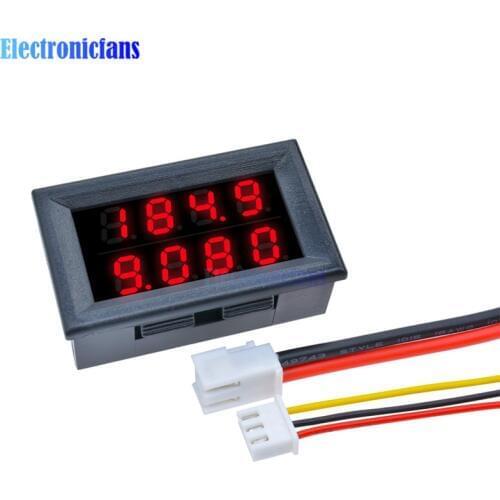 0.28 Inch Digital DC Voltmeter Ammeter Red LED Dual Display 4 Bit 5 Wires DC 200V 10A Volt Voltage Current Meter Power Supply