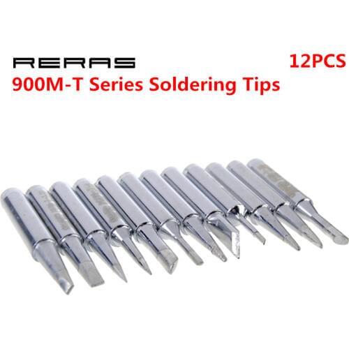 12PCS 900M-T Series Solder Iron Tips for Electronic Soldering Iron welding tips Set of Tools Tool Kit solder tip