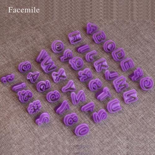 40Pcs/set Numbers Letters Fondant Cake Frill Edge Fondant Craft DIY Mold cookie Biscuit cutter set Birthday 52031