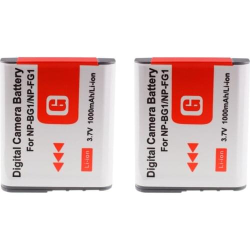 2x NP-BG1 Battery For Sony Cyber-shot DSC-H DSC-W DSC-N1 N2 DSC-T DSC-W