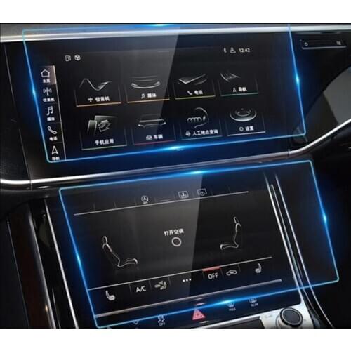 Car GPS Navigation Touch Screen Tempered Film Protective Sticker for Audi A6 A7 2018 2019 2020 A8 Anti-Scratch Control