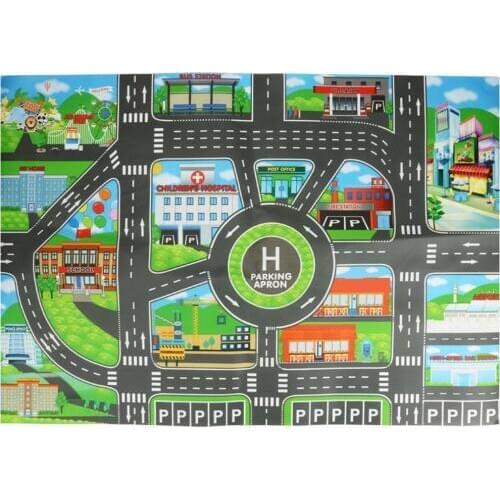 Kids Toys City Parking Lot Roadmap DIY Traffic Road Signs Diecast Alloy Toy Model Car Climbing Mats Toys for Children Gift Game