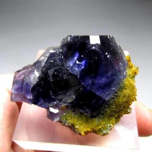 61g Royal Blue Fluorite on Matrix - crystals and stones healing Mineral specimen Home Decor feng shui decoration