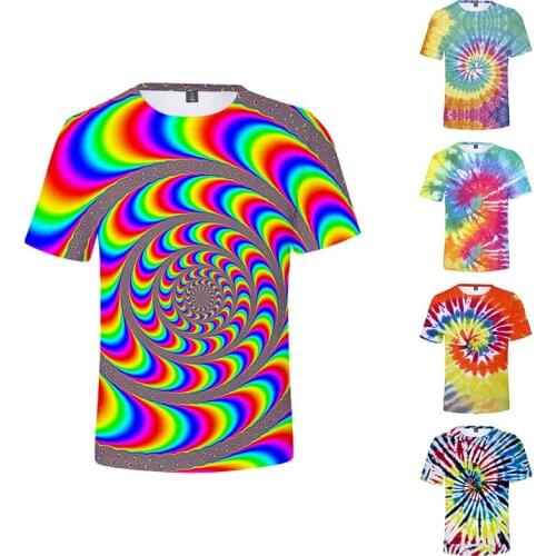 Fashion Tie-Dye 3d T Shirts Costume Summer Men Women T-shirt Short Sleeve Hip Hop 3D T-shirts Homme Tee Shirt Sweatshirt Top 4XL