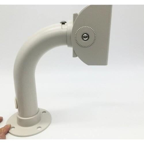 L Type Steel Side Surveillance CCTV Camera Stand Wall Mount Bracket Elbow Tube 205mm Indoor Outdoor Support Stand for LPR Camera