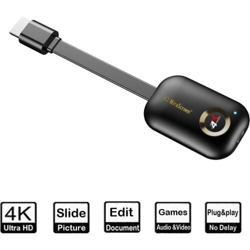 Mirascreen G9 Plus 5G 4K Wireless HDMI-compatible Wifi Display Dongle Mirror Miracast Airplay DLNA Receiver for Projector HDTV