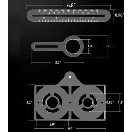 Aluminum Alloy Multi-function Ruler Angle Finder Universal Angler Ruler Locator Metal Drill Guide Locator Tile Opening