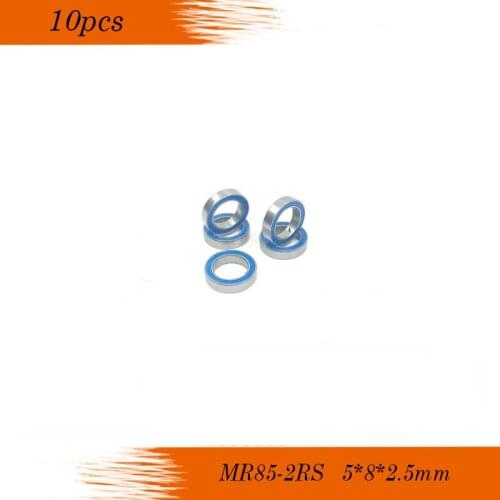 MR85RS Bearing ABEC-3 10PCS 5X8X2.5 mm Miniature MR85-2RS Ball Bearings Blue Rubber Sealed MR85 RS