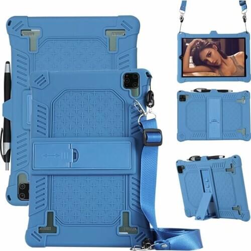 25*16cm 10.1'' Soft Silicone Case for 10.1 inch Tablet PC 3G/4G Android Tablet PC Shockproof Cover Case + pen + strap