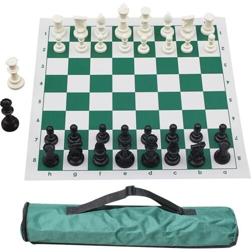 Puzzle Chess Set PVC Leather Tournament Portable Travel Chess Vinyl Chessboard Board Games For Beginner Children Toy