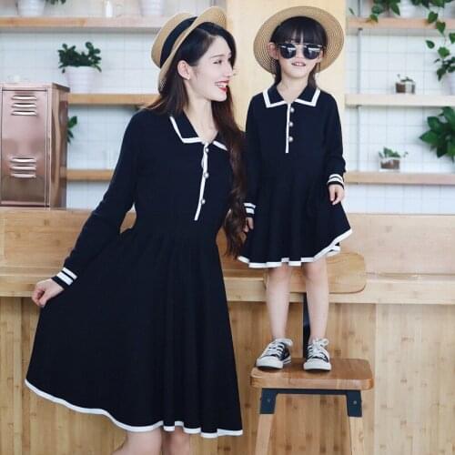 Matching Mother Daughter Dress Kids Clothing Mommy And Me Clothes Spring Outfits Party Family Look Mom Girl Casual Women Dresses