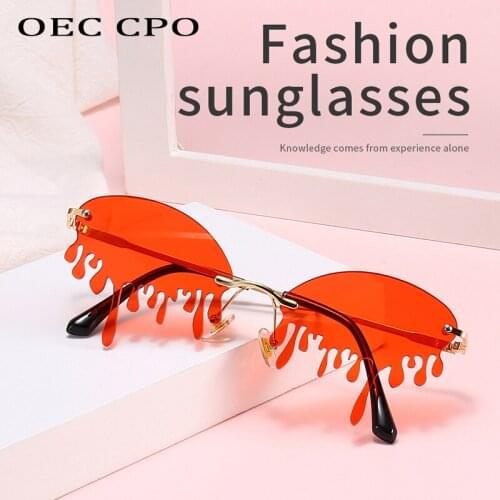 OEC CPO New Fashion Trend Funny Sunglasses Women Brand Design Net Red Stage Show Hundred Towers Tears Sunglasses UV400 очки O507