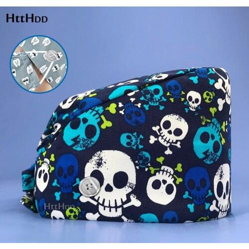 Wholesale prices scrubs caps Pet shop hats Cleaning cap cotton High Quality pet grooming nursing work hats laboratory dust cap
