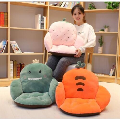Plush cushion for leaning on Cartoon household Office chair cushions backing block throw pillow