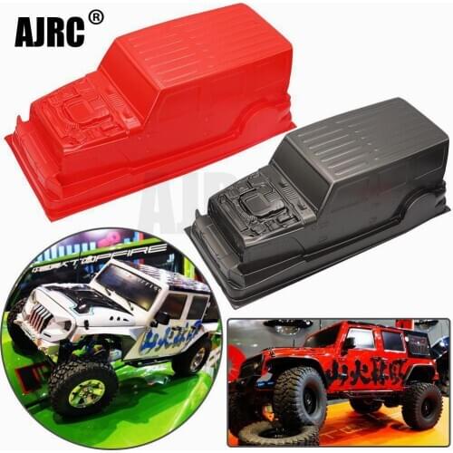Suitable for 1/10 RC MS 324mm wheelbase modified car shell TRAXXAS TRX-4 Defender AXIAL SCX10 JK red/transparent/black PC shell