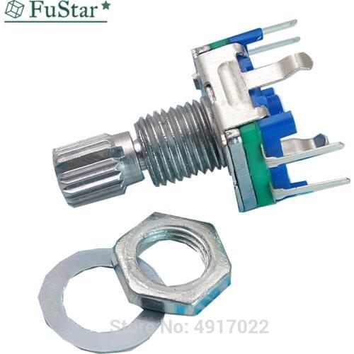 5pcs Rotary Encoder Code Potentiometer EC11 Handle 15mm 5Pin Plum Handle 15 mm Rotary Encoder Coding Switch