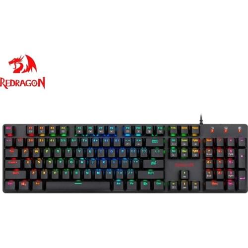 Redragon Shrapnel K589 RGB 104 Key Low Profile Mechanical Gaming Keyboard Windows Gaming PC (104 Keys, Black)