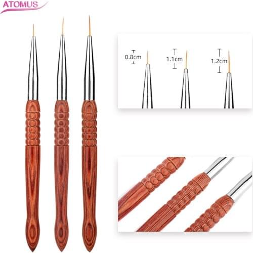 New Nail Art Pen Liner Dotting Fan Design Builder Flat Crystal Painting Drawing Carving Pens UV Gel Manicure Tips Design