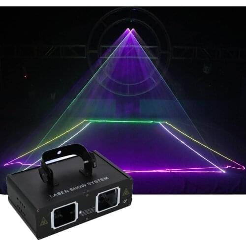 Sharelife 2 Lens RGB Full Color DMX Beam Network Laser Light Home Gig Party DJ Projector Stage Lighting Sound Auto 506RGB