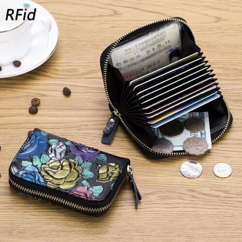 Split Leather card holder Fashion credit card holder Wallet Bank Credit Card Case ID Holders Women cardholder