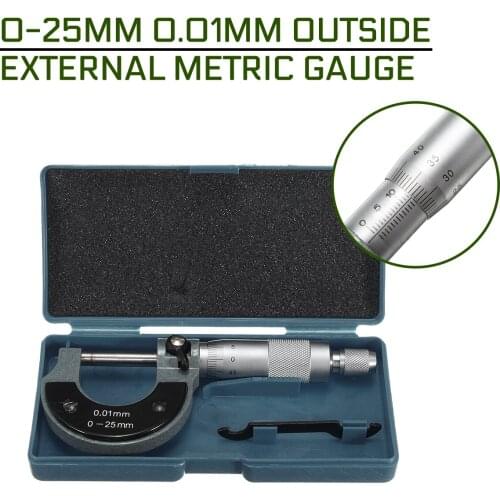 0-25mm 0.01mm Outside External Metric Gauge Micrometer Machinist Measuring with Box Accurate Measuring Tool