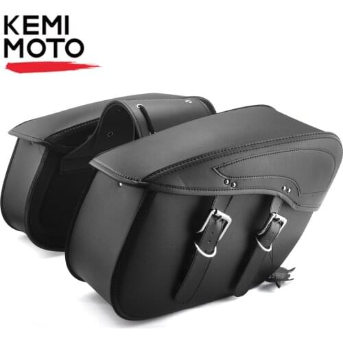 Waterproof Cruiser Motorcycle Saddlebag Leather Side Luggage Bag For Honda shadow For Vulcan 2006 For Yamaha Vstar For Sportster